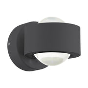 Applique Esterno Moderna Treviolo Alluminio Grigio Led