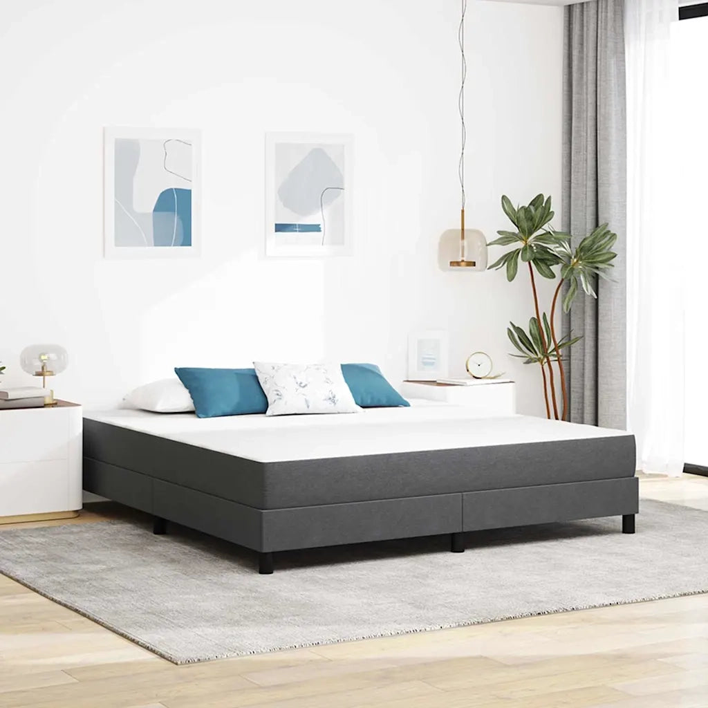 Letto matrimoniale | Letto per adulti | Materasso da Letto con materasso Grigio 180 x 200 cm Tessuto