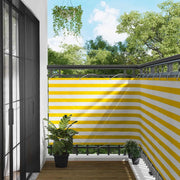 Schermo da balcone Giallo e Bianco 110 x 300 cm Tessuto Oxford 42030629