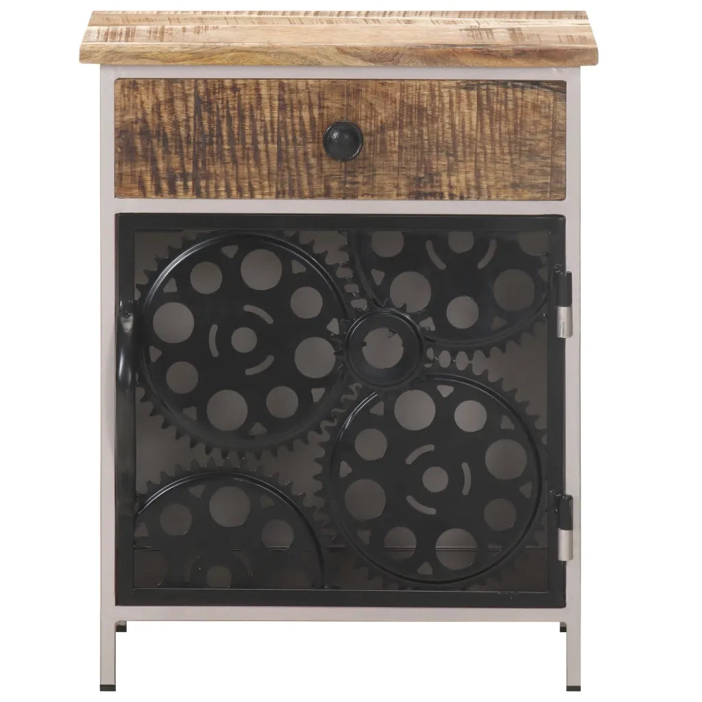 Comodino 40x30x50 cm in Legno di Mango Grezzo 323738