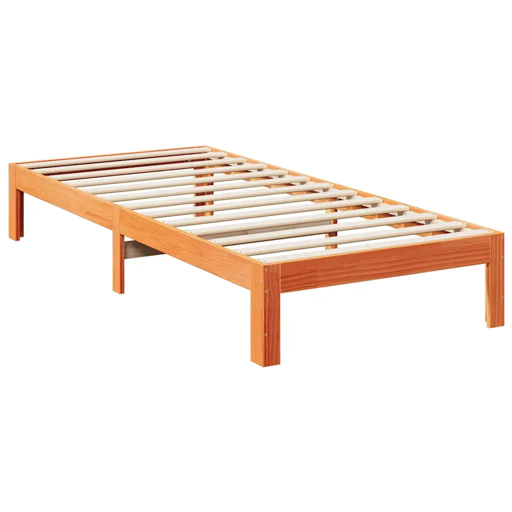 Letto senza Materasso-Struttura Letto Marrone Cera 80x200 cm Legno di Pino 695387