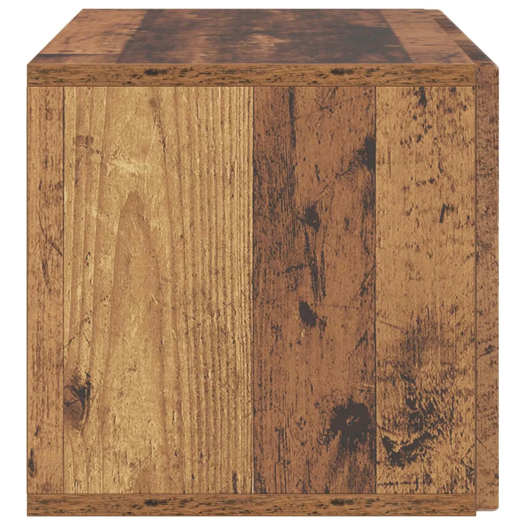 Mobile Porta TV da Muro-Credenza per TV sospesa Legno antico 78,5 x 31 x 30 cm 258987
