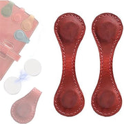 Due pezzi di legature magnetiche in pelle, clips personalizzabili per bambini, testi per bambini, amanti dei libri, per la classe, clips magnetiche riutilizzabili per legature e organizzazione - Bordeaux - 10*3CM