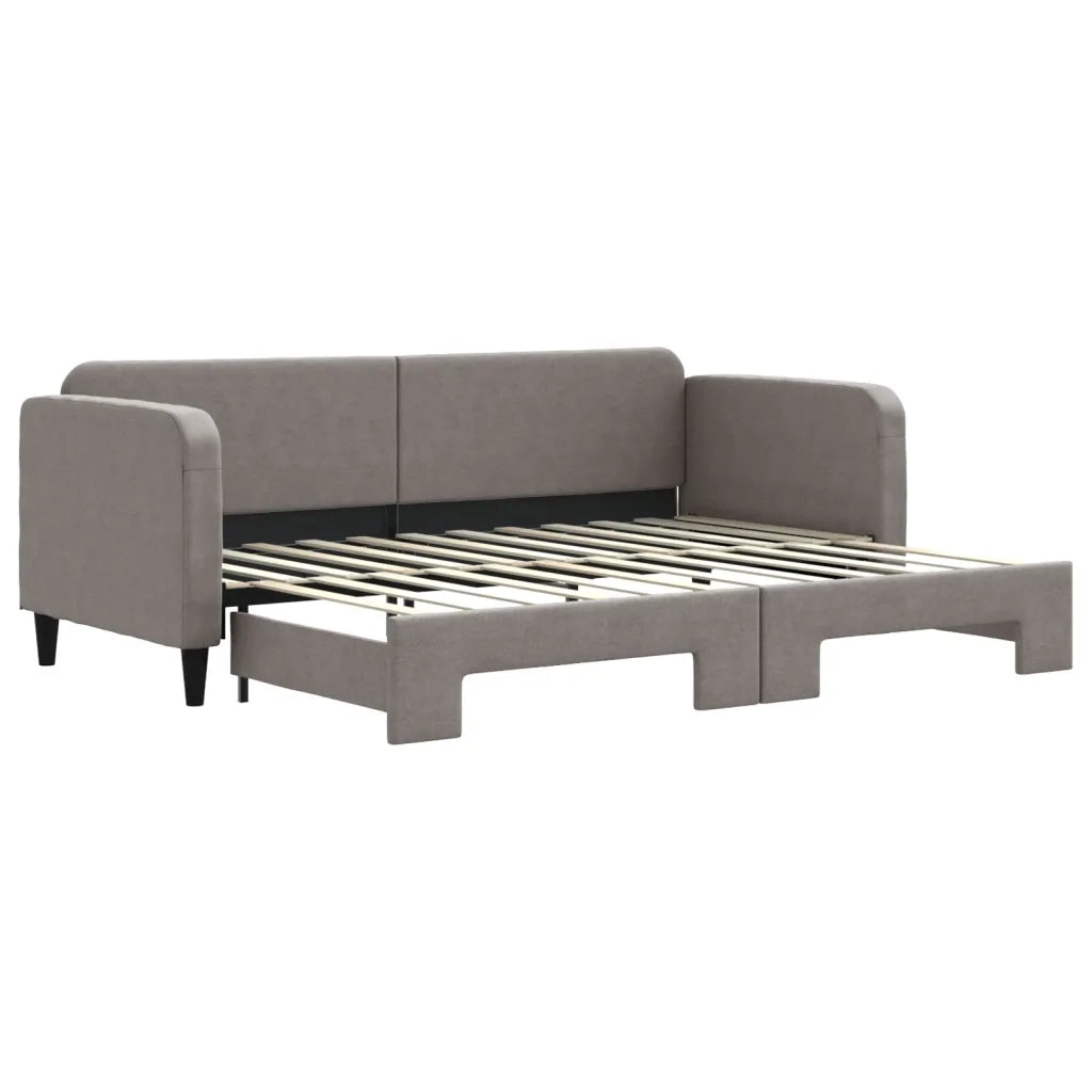 Divano Letto con Letto Estraibile Tortora 80x200 cm Tessuto 3196814