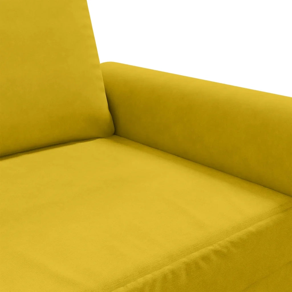 Divano a 2 Posti giallo 120 cm in Velluto 359525