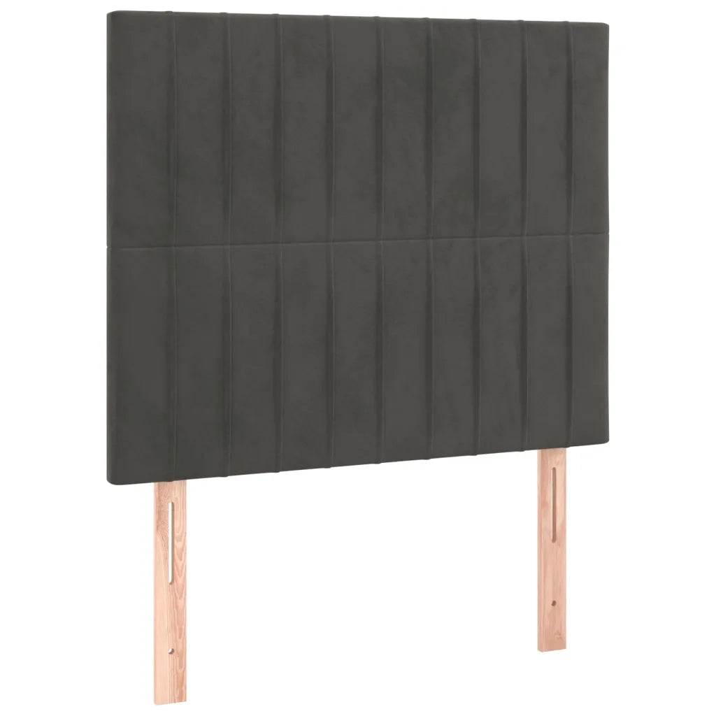 Letto a Molle con Materasso e LED Grigio Scuro 100x200 cm 3136228