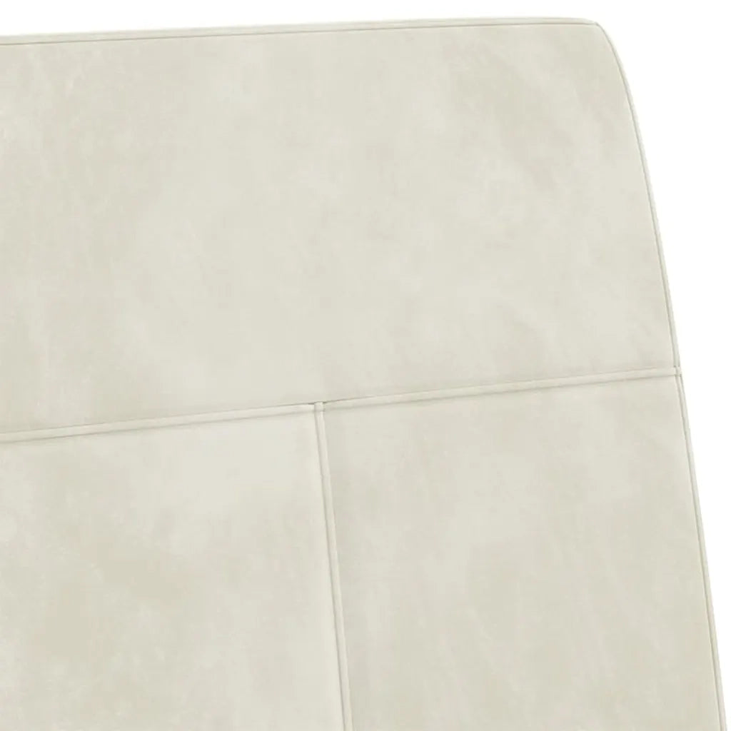 Sedia a Sbalzo Bianco Crema in Velluto 325797