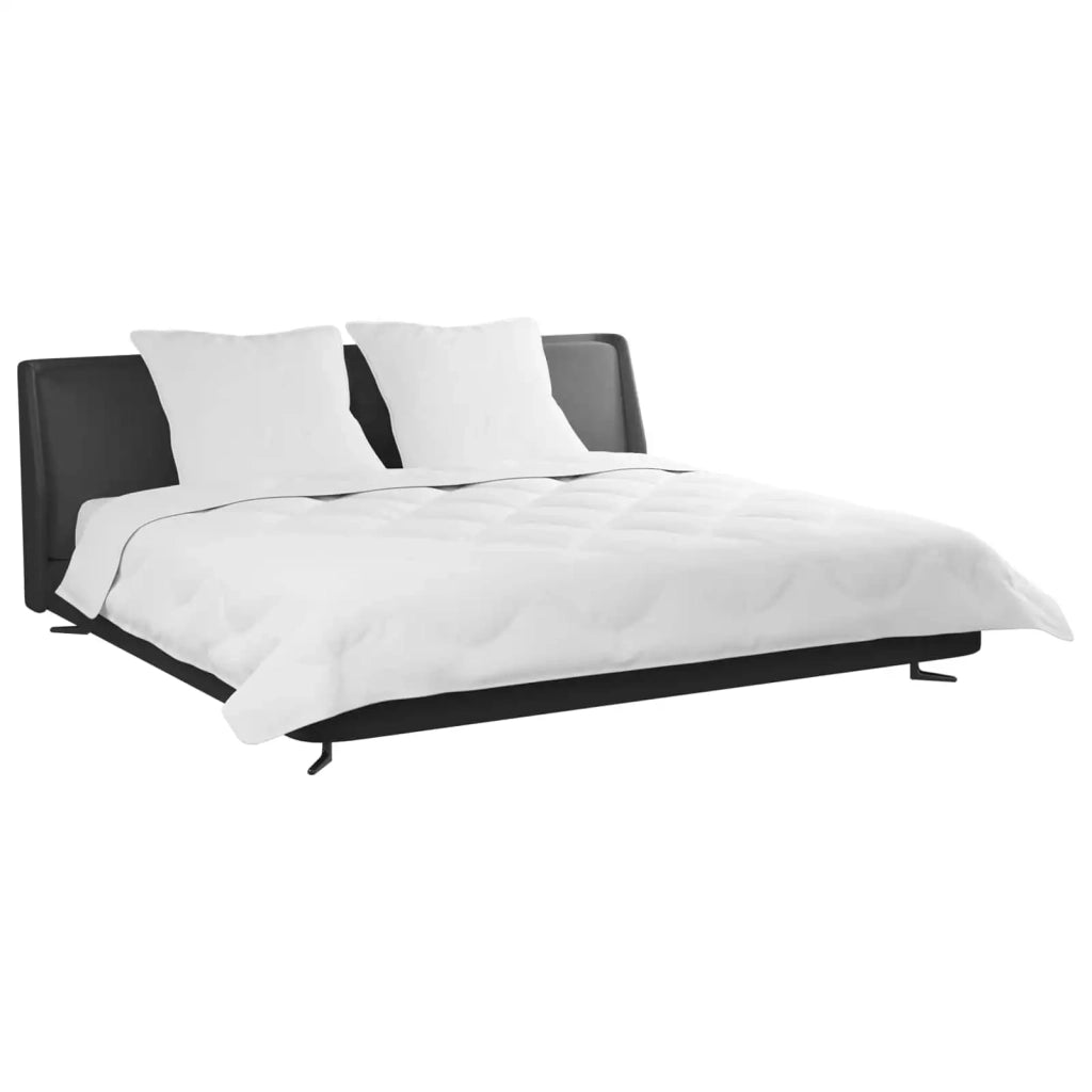 Piumone | Duvet con Cuscini 3 pz Bianco Microfibra e Piuma d'Oca