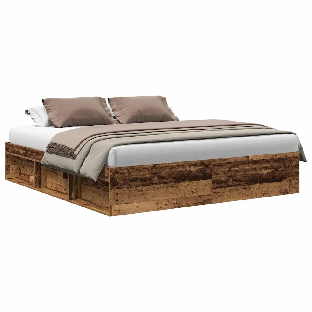 Giroletto senza Materasso Legno Antico 180x200 cm in Truciolato 3328861