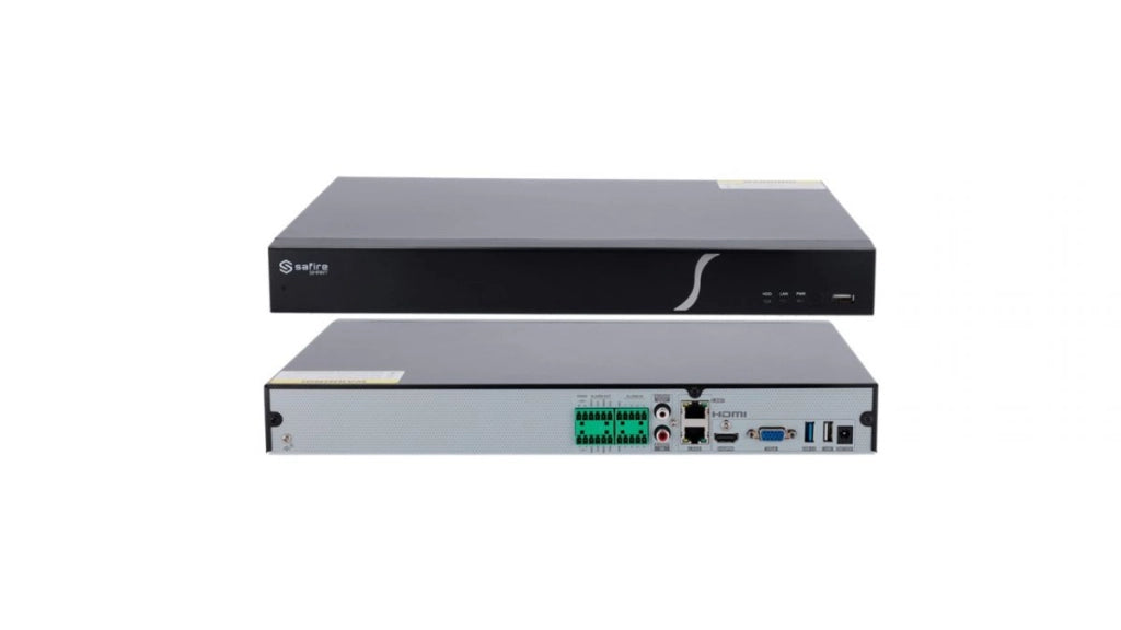 NVR IP 16CH Safire Smart B2 160Mbps 2HDD 4K H.265S Alarm AI