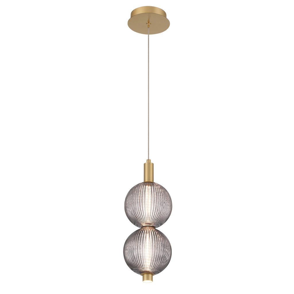 Lampada a sospensione Palmas Quintiesse LED 20W ottone