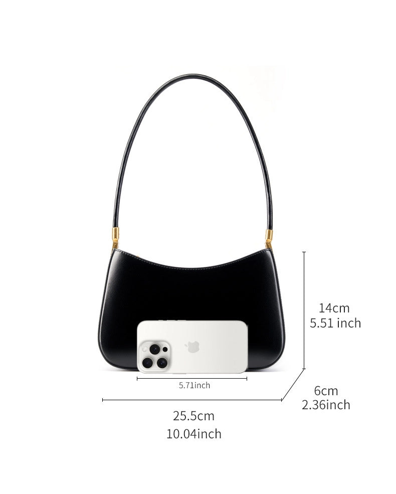 Borsa tote da donna in vera pelle, colore rosso