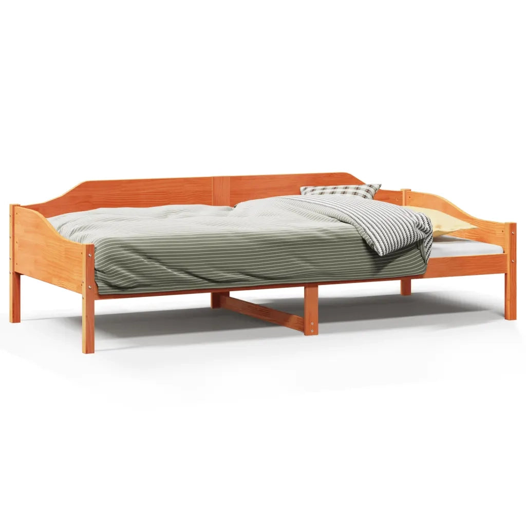 Letto singolo | Letto per adulti | Letto senza Materasso Marrone Cera 80x200 cm Legno di Pino