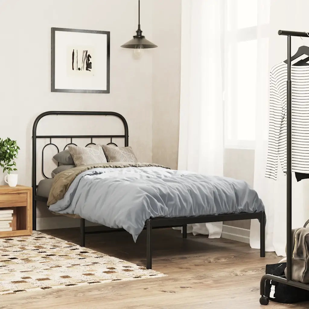 Testiera | Testata di Ricambio in Metallo Nero 90 cm