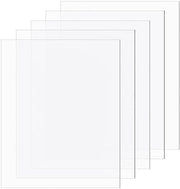 5 piastre di panno acrilico trasparente (25 x 20 cm), 0,5 mm di spessore - ideale per fotoframmenti, arredamento domestico, artigianato e esposizione di progetti