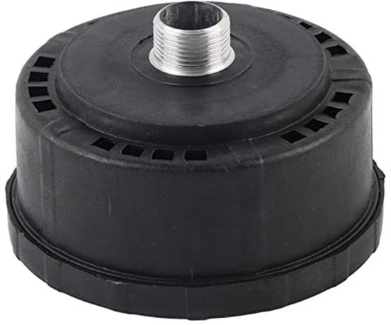 Demper di scarico per compressore d'aria - Scarico rotondo 25 mm - Riduzione del rumore - Filtro di scarico 80 mm - Ideale per compressori d'aria