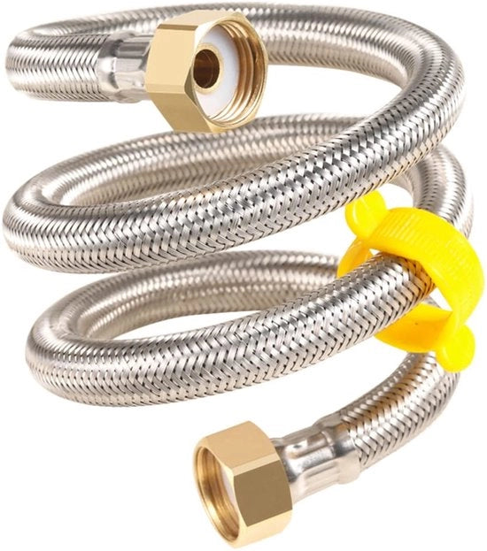 Flessabile Tubo di Rete 30CM - Acciaio Inossidabile - G 1/2" x G 1/2" - Antiruggine - Durata della Vita Allungata - Alta Resistenza alla Temperatura
