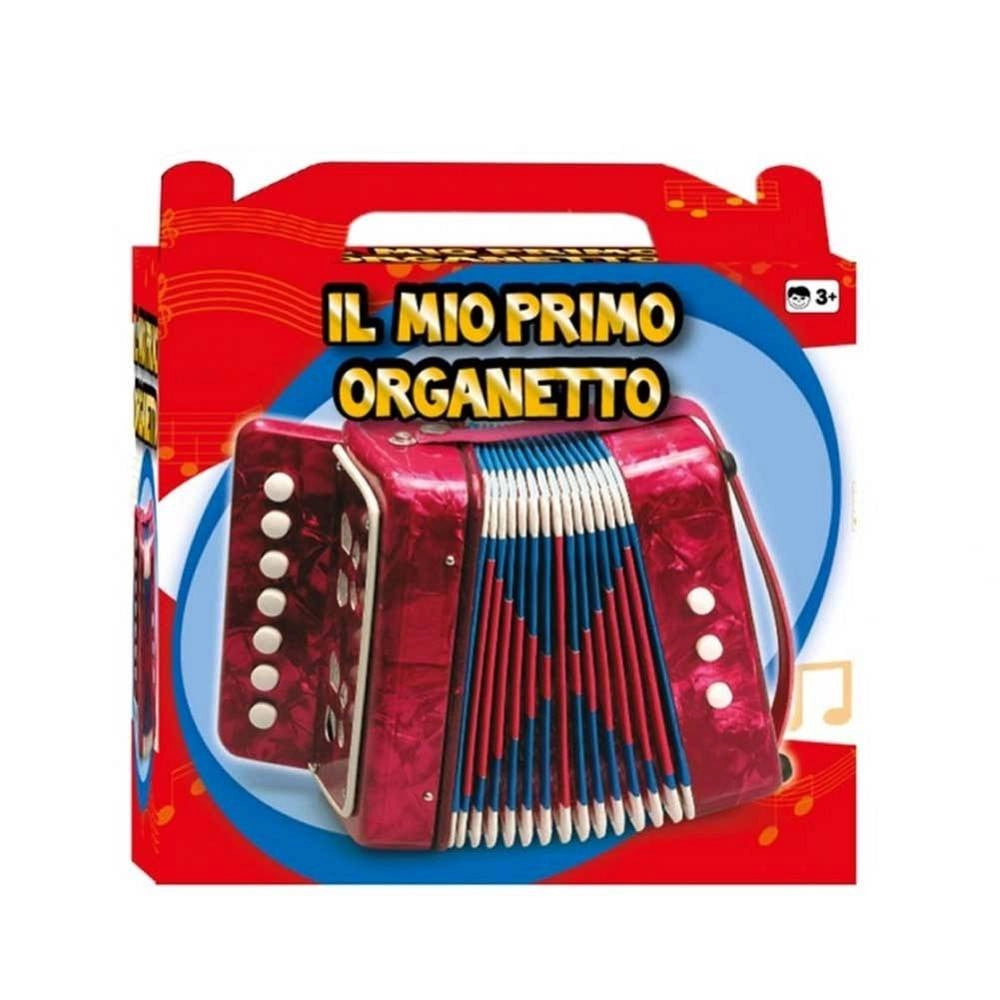 Trade Shop - Fisarmonica Il Mio Primo Organetto 3 Bassi Strumenti Musicali Giocattoli Bambini -