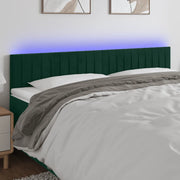 Testiera a LED Verde Scuro 200x5x78/88 cm in Velluto 3121919