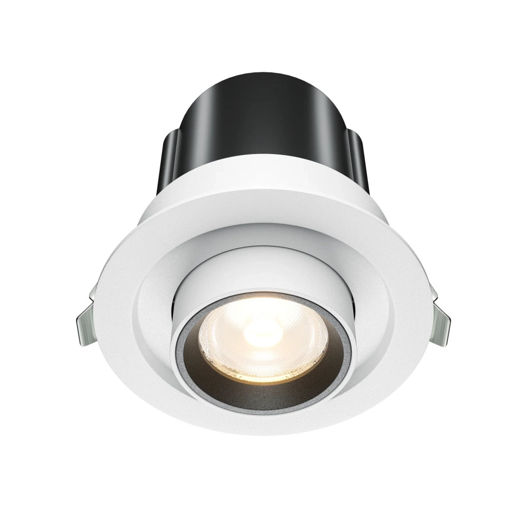 Maytoni Lampada da Incasso Hidden 1 luce LED integrato bianco alluminio
