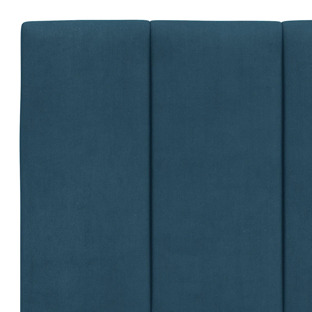 Letto matrimoniale | Letto per adulti | Giroletto senza Materasso Hanko Blu 200x200 cm in Velluto