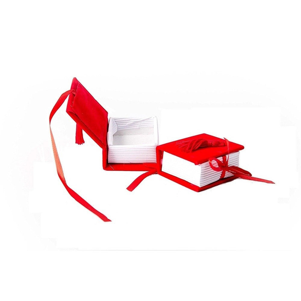 Trade Shop - 2x Scatolino Porta Confetti Per Laurea Bomboniera Libro Rosso Decorazioni Eventi -