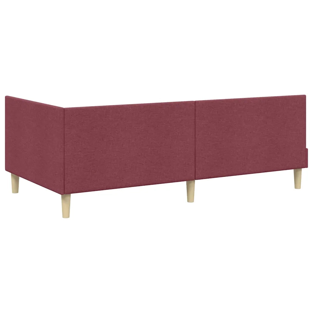 Cornice del letto ad angolo Rosso Vino 90 cm x 200 cm