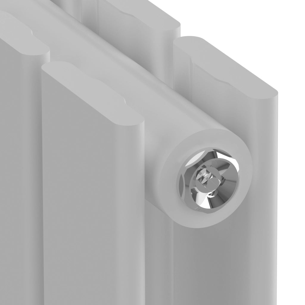 Termosifone Nore ad Acqua Calda Pannello Doppio con Elementi Piatti 120 x 45 cm Bianco [neu.haus]