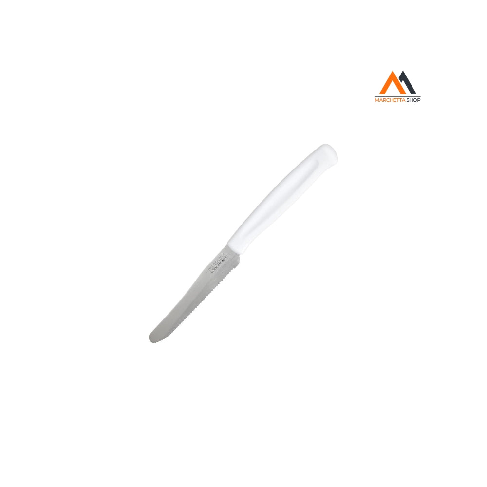 COLTELLO DA TAVOLA SEGHETTATO manico bianco