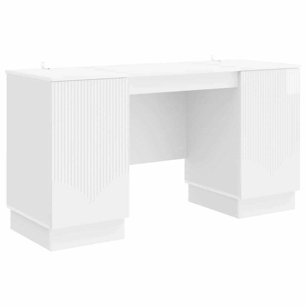 Scrivania Bianco Lucido 142,5 x 50 x 75 cm Legno ingegnerizzato 3414625