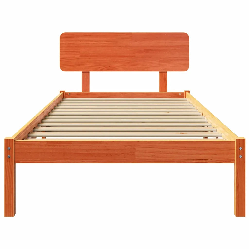 Struttura del letto Marrone cerato 90 x 190 cm Pino massello 872130