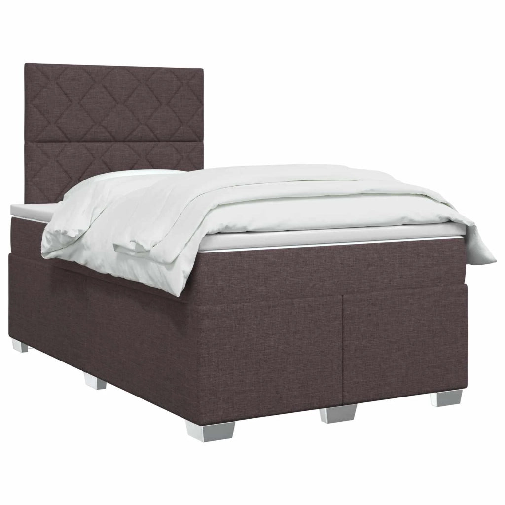 Letto box spring con materasso Marrone Scuro 120 x 200 cm 3453391