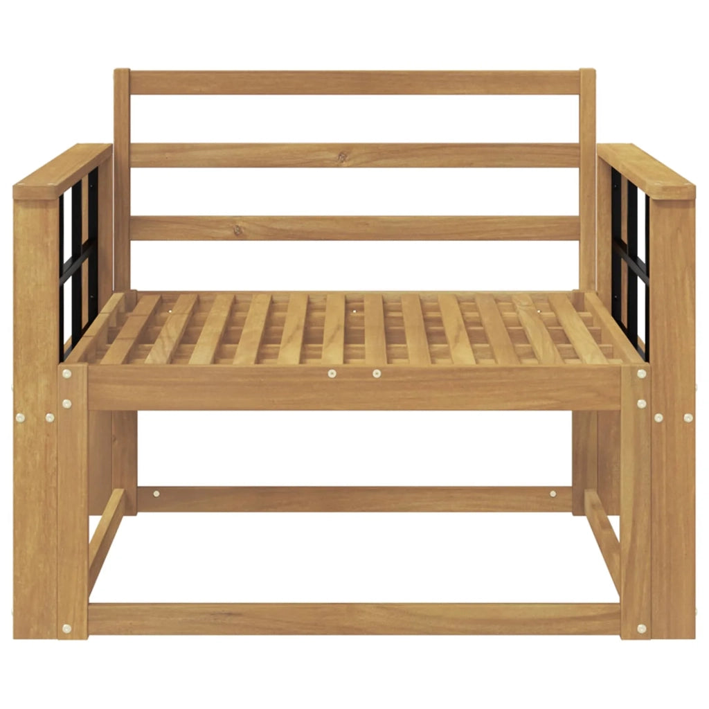 Divano centrale per esterno Legno di Acacia Massello Bianco 3439018