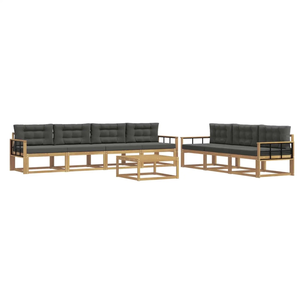 Set di divani da esterno 7 pz Bianco e Antracite 3386176