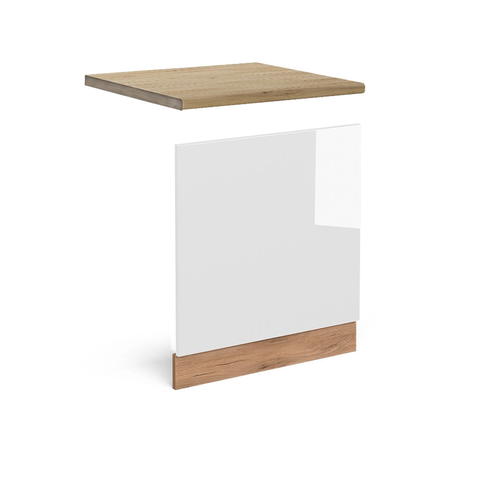 Vicco Pannello frontale Bianco lucido 60 cm , PL Rovere