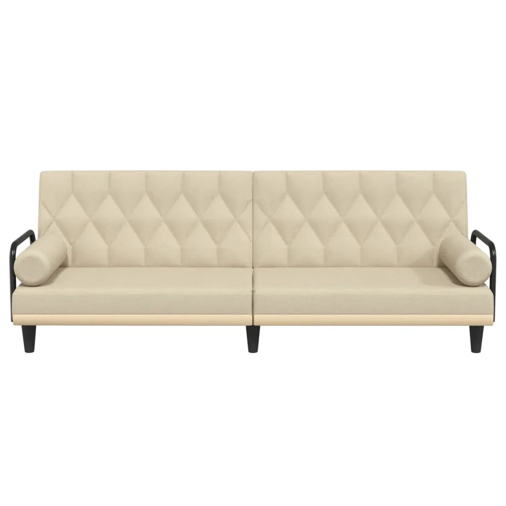 Divano letto con braccioli tessuto color crema 02_0020409