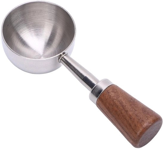 Pipetta per caffè da 15ml - Acciaio inossidabile - Manico in legno - Funzionale - Pipetta precisa per dosi - Progetto duraturo