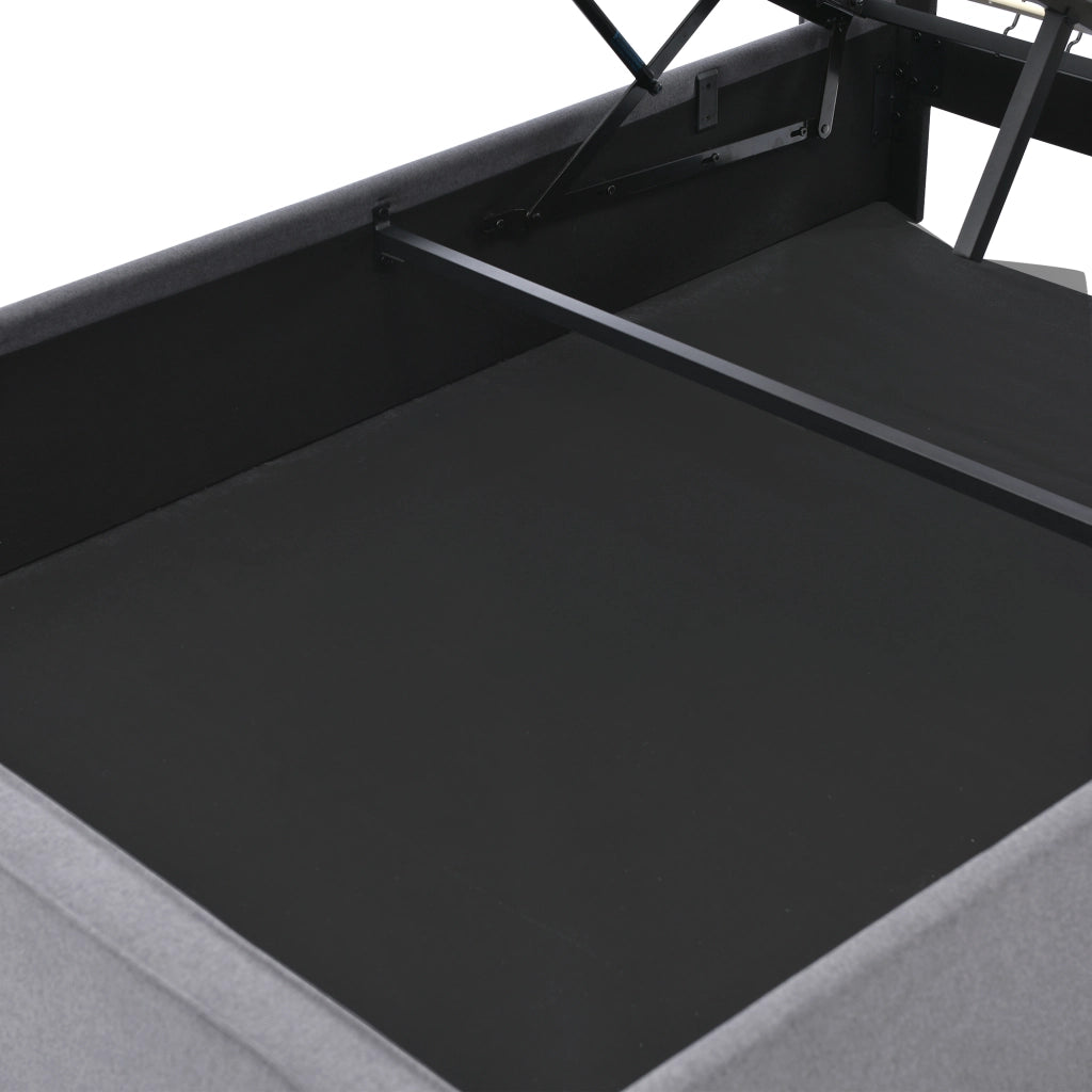letto imbottito cotone grigio 90 x 200 cm