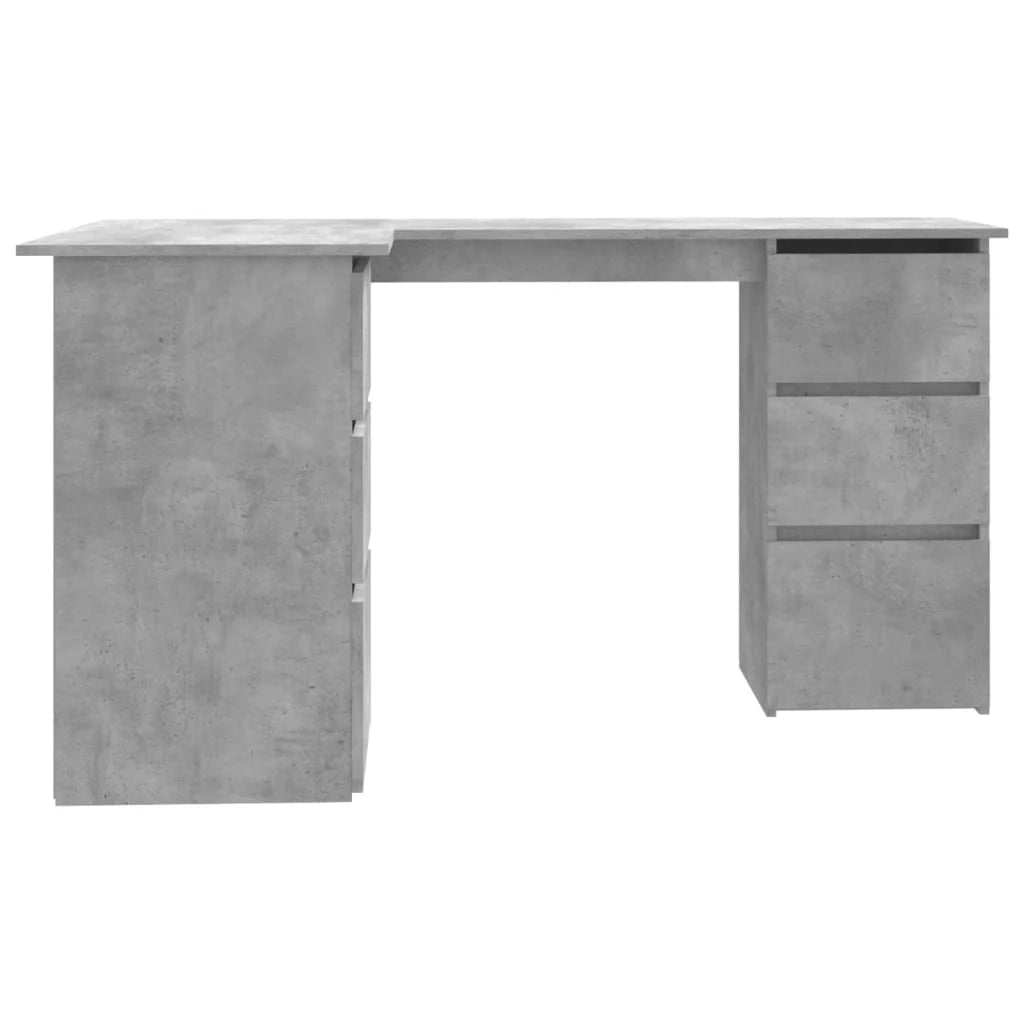 Scrivania tavolo postazione di lavoro mobile per computer scrivania angolare 145 x 100 x 76 cm legno ingegnerizzato grigio 02_0023687