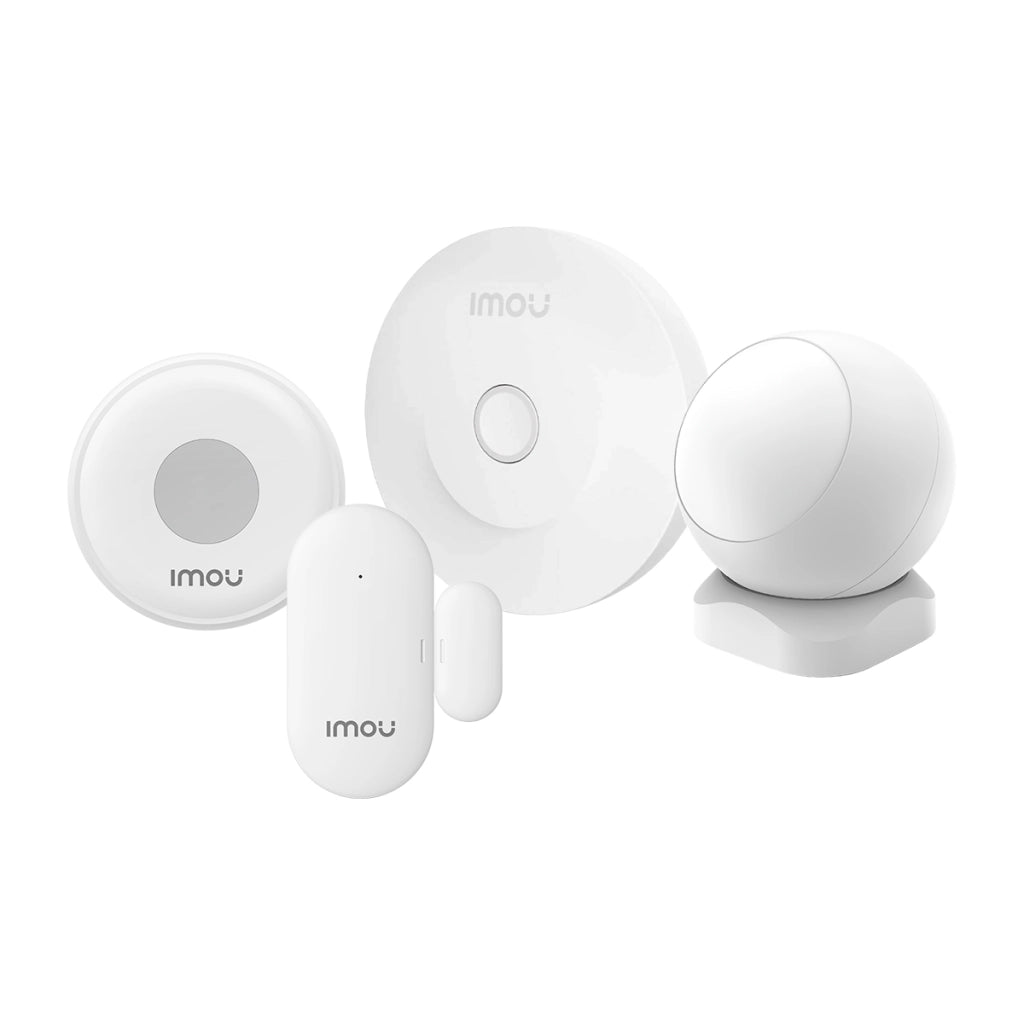 Kit Allarme Connesso con Rilevatore di Movimento Sensori di Apertura e Sirena Bianco IMOU