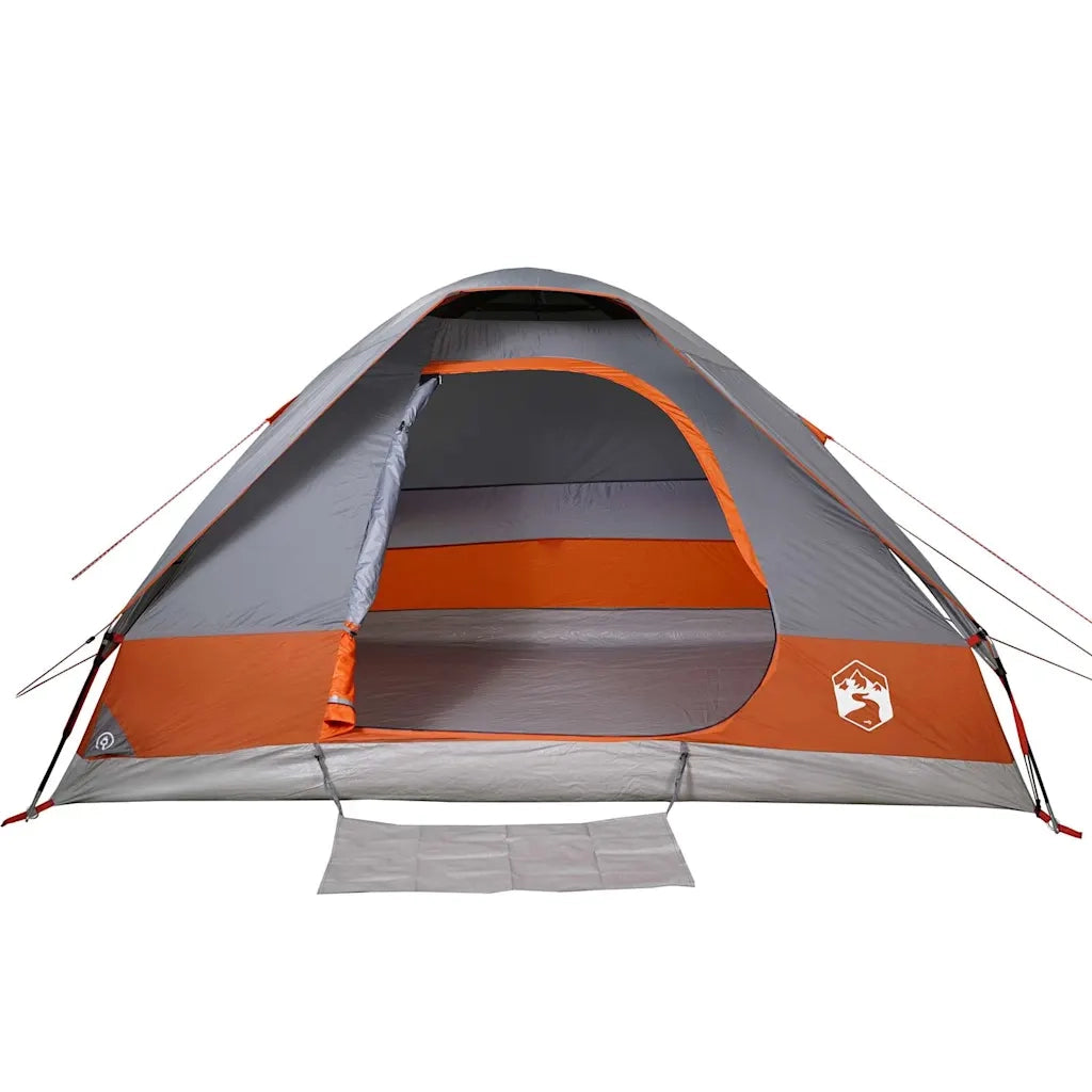 Tenda da campeggio | Tenda da campo a Cupola 2 Persone Grigio e Arancione