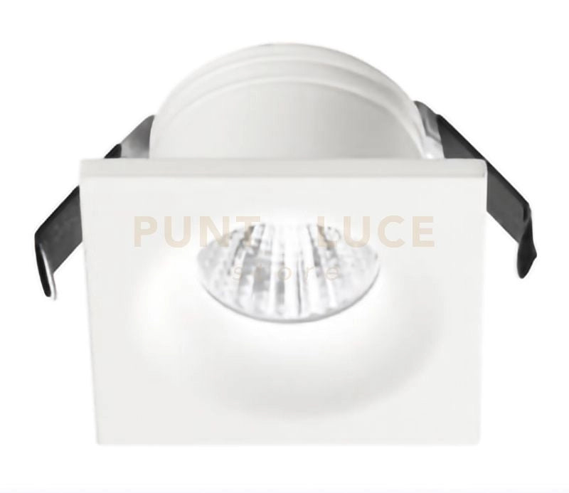 GFA851C- FARETTO DA INCASSO QUADRATO BIANCO LED 3000K 320LM 4W 4,5X4,5CM ALLUMINIO E VETRO