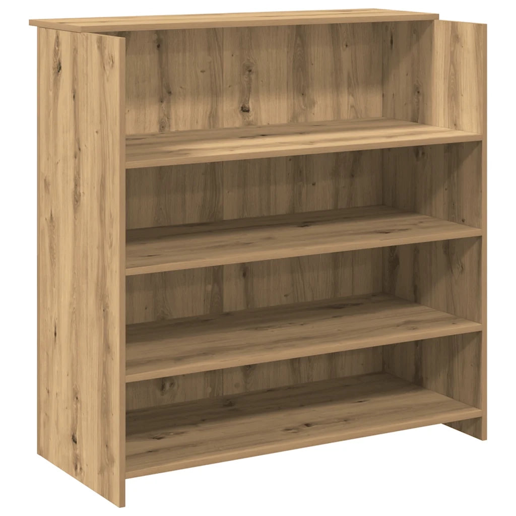 Banco Reception | Scrivania | Tavolo da Ufficio Rovere Artigianale 100x50x103,5cm in Truciolato