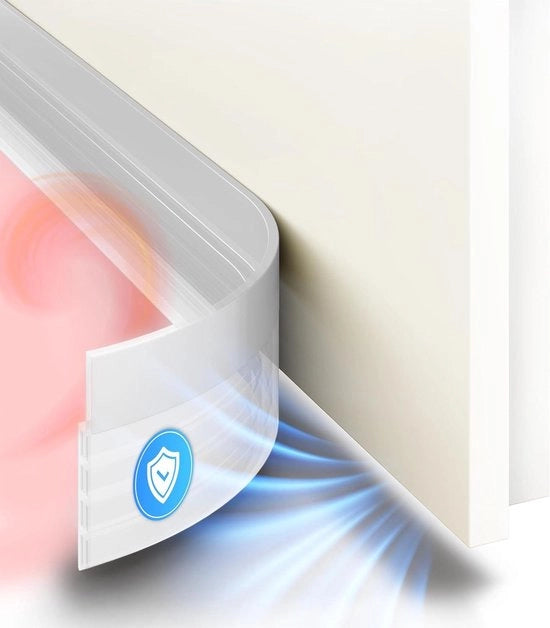 Striscia di sigillatura trasparente autoadesiva 1x 1m - Sigillatura personalizzata per porte - Interruttore di toccata per porte - Stopper di perdita di calore per porte - Copertura di fondo per porte - Sigillatura per porta d'ingresso