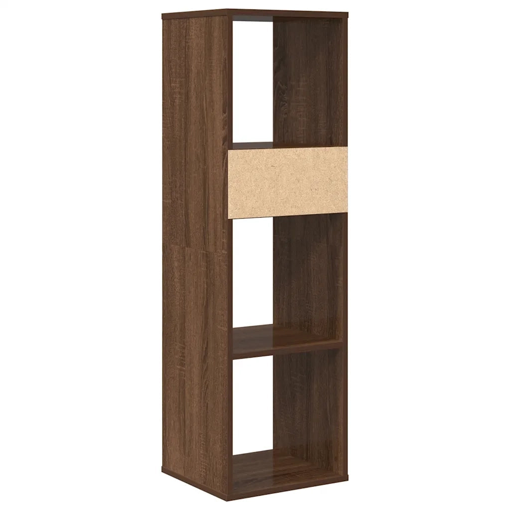 Libreria-Scaffale per Libri-Mobile di Stoccaggio Rovere Marrone 34x31x112 cm in Legno Multistrato