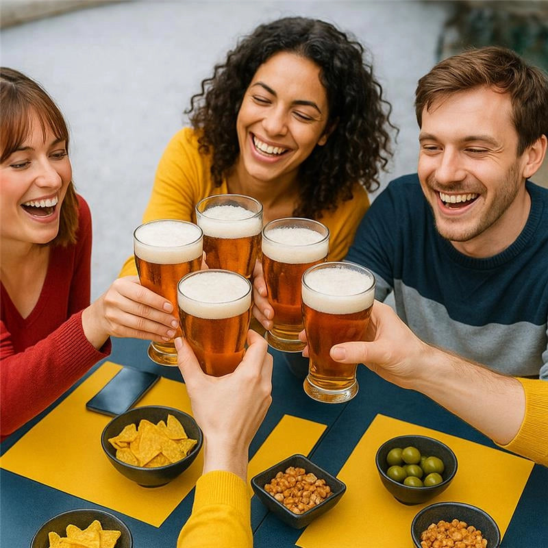 SET DA 3 PEZZI BICCHIERI PER BIRRA "BLONDE" 565CC 18X8 CM