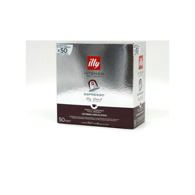 Illy, 50 Capsule Caffe' Intensivo, Alluminio, Compatibili con Nespresso