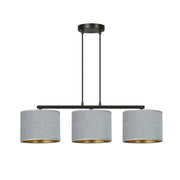 Emibig Hilde lampadario 3xE27 grigio oro nero dimmer