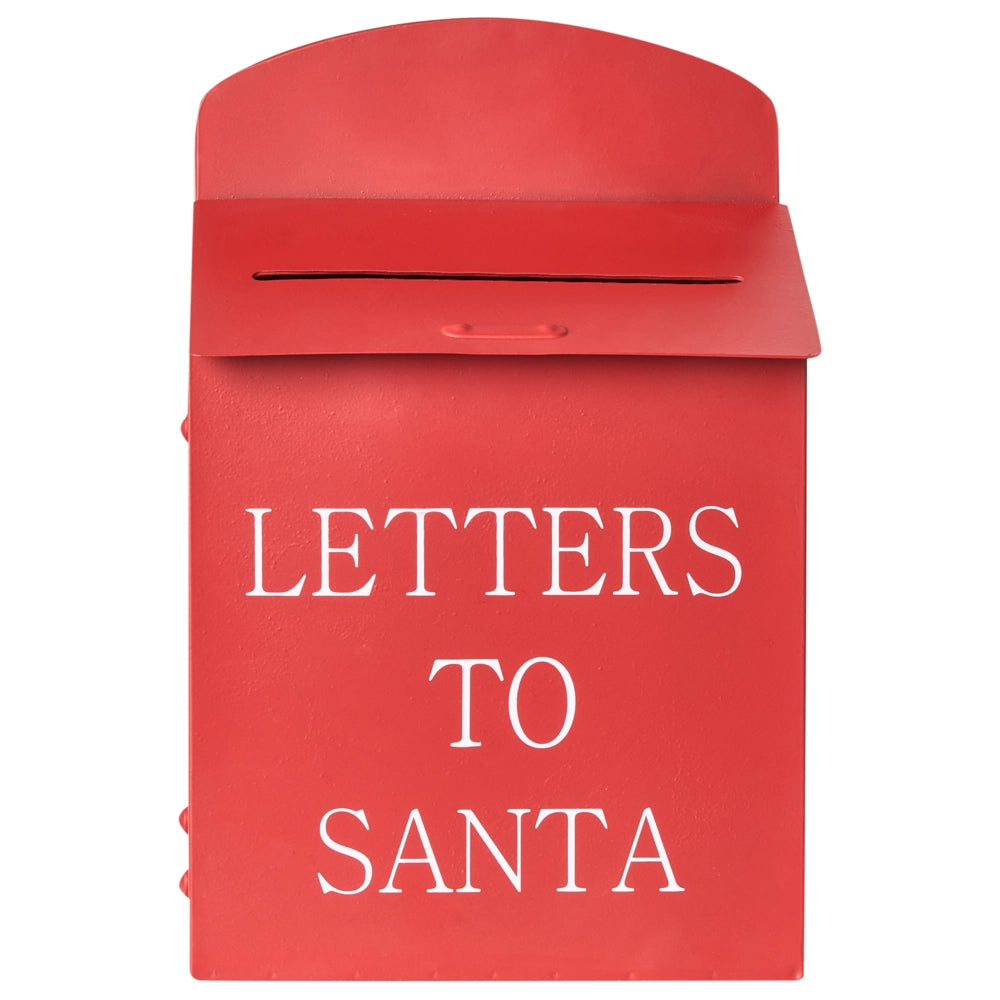 Cassetta postale di Babbo Natale Lettere a Babbo Natale in ferro rosso Motivo decorativo natalizio