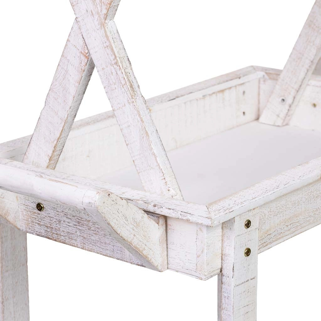 Carrello espositivo-scaffale in legno 86x45x162h cm